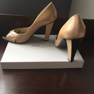 Jimmy Choo 9 1/2 tan/bulk patent